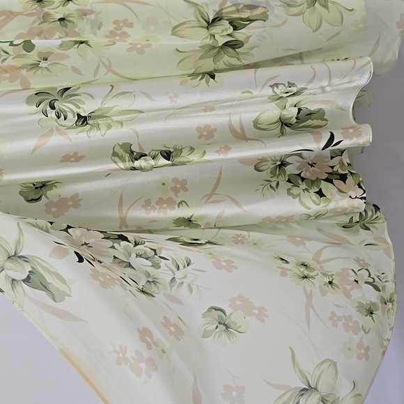 Vintage Coldwater Creek Green Floral Babydoll Dress Size 10 Fairy Y2K Whimsy - Picture 11 of 16